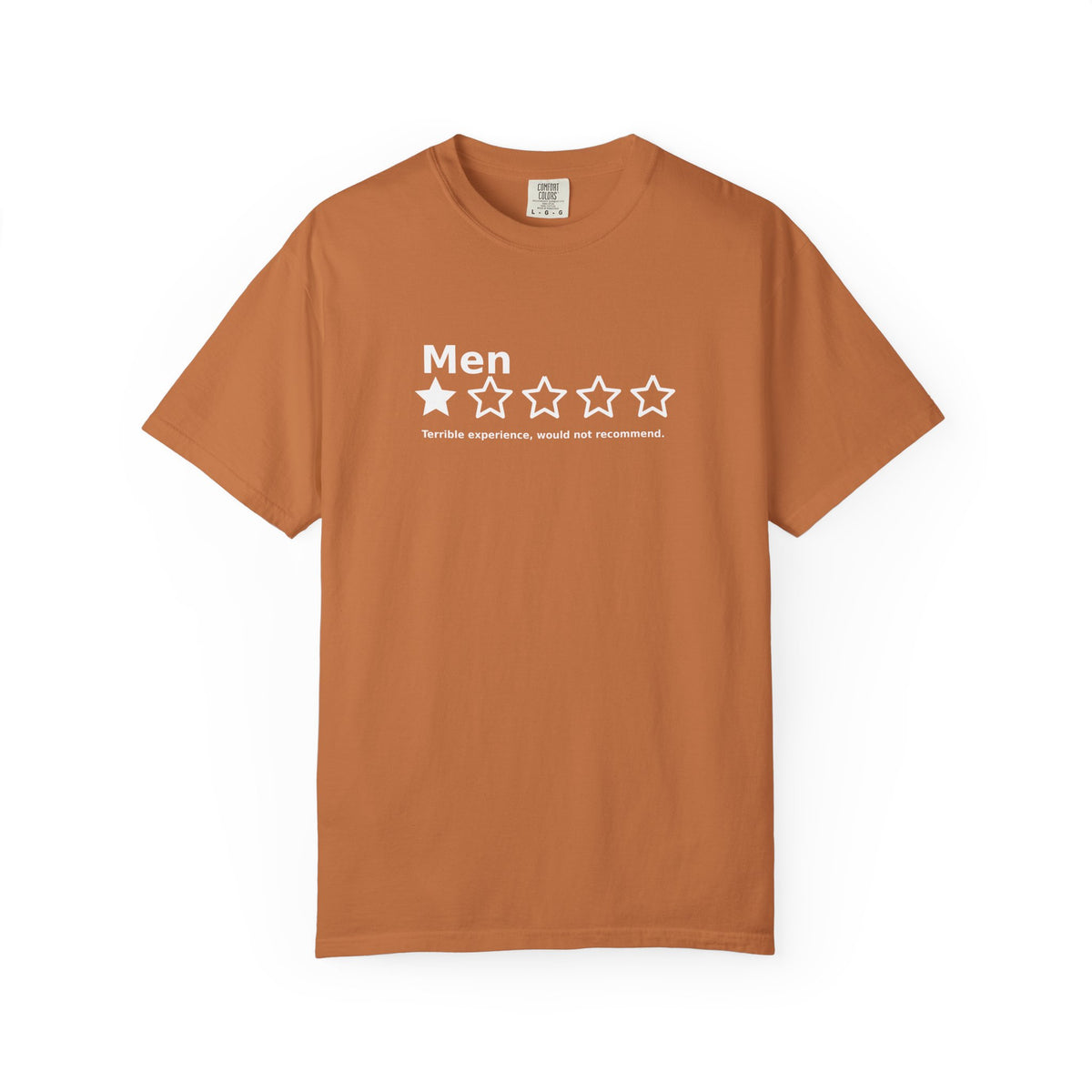 Men – 1 Star Review Funny Graphic Tee | Comfort Colors 1717