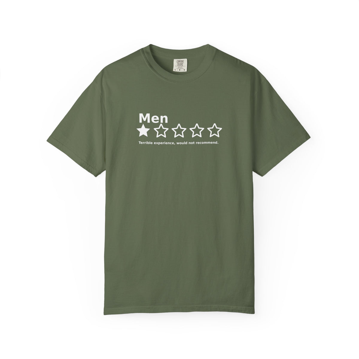 Men – 1 Star Review Funny Graphic Tee | Comfort Colors 1717