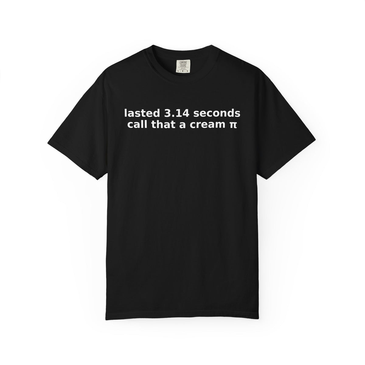 Lasted 3.14 Seconds Funny Graphic Tee – Comfort Colors Adult Humor Shirt