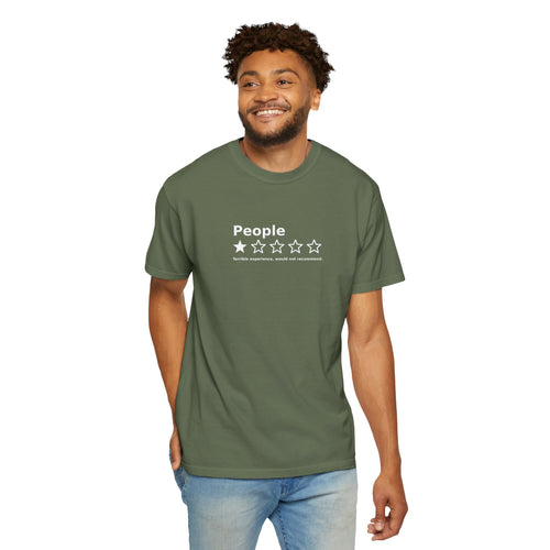 People – 1 Star Review Funny Graphic Tee | Comfort Colors 1717