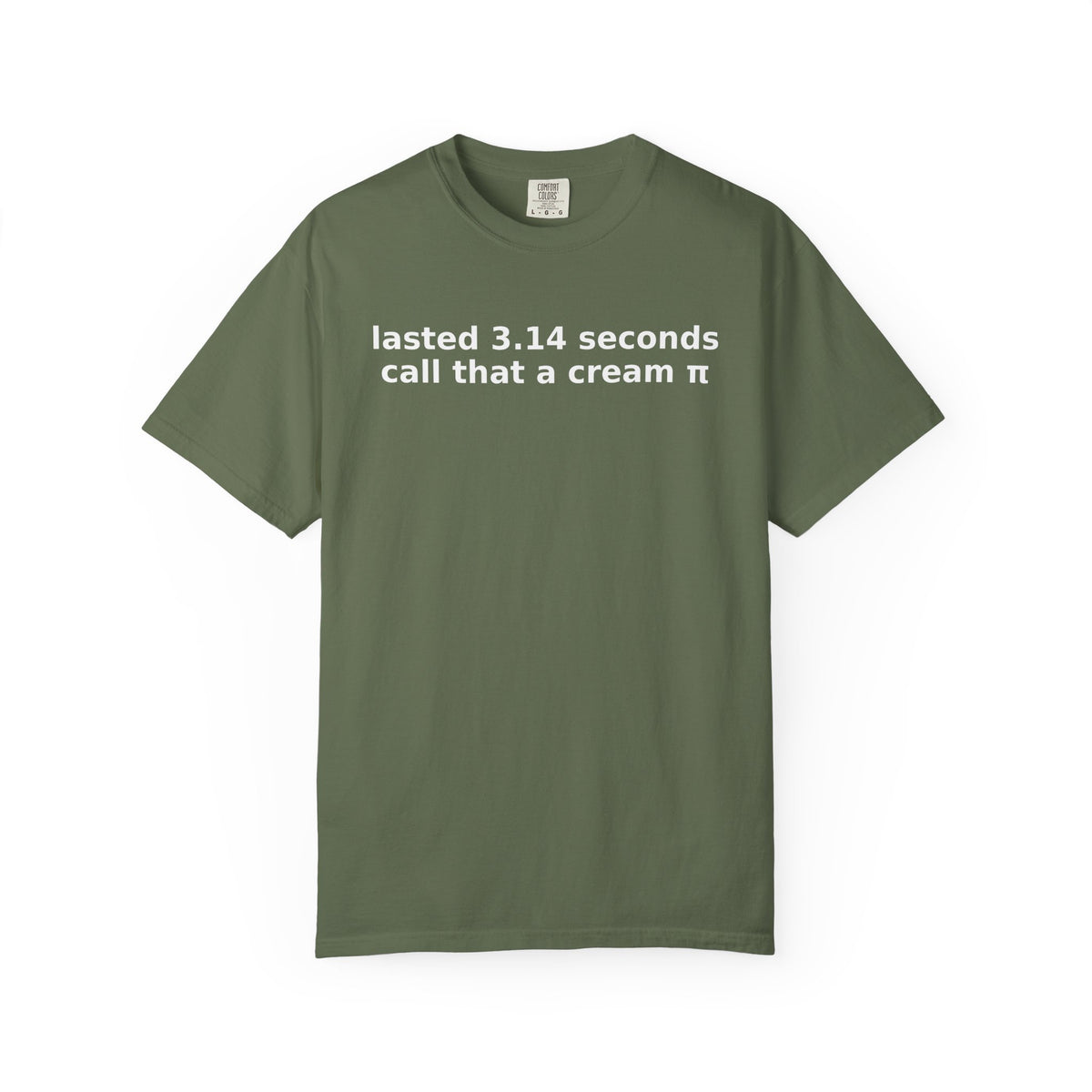 Lasted 3.14 Seconds Funny Graphic Tee – Comfort Colors Adult Humor Shirt