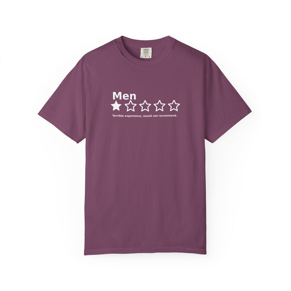 Men – 1 Star Review Funny Graphic Tee | Comfort Colors 1717