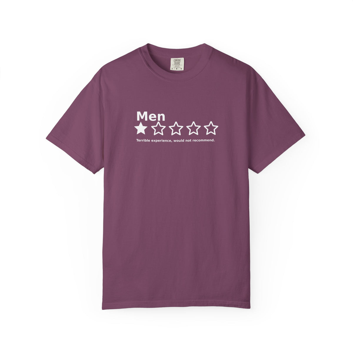 Men – 1 Star Review Funny Graphic Tee | Comfort Colors 1717