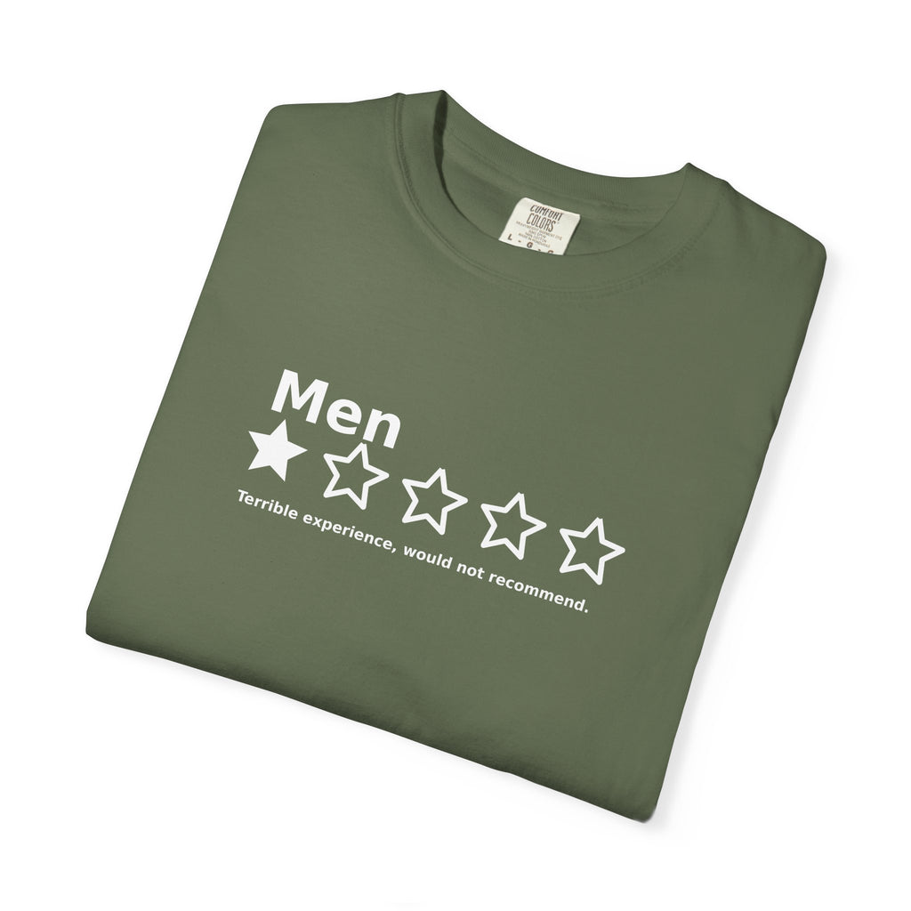 Men – 1 Star Review Funny Graphic Tee | Comfort Colors 1717