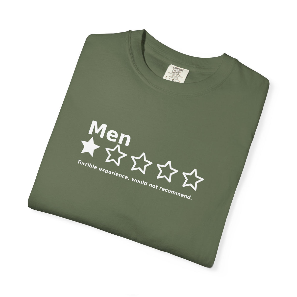 Men – 1 Star Review Funny Graphic Tee | Comfort Colors 1717