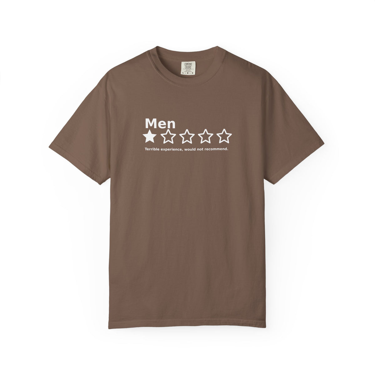Men – 1 Star Review Funny Graphic Tee | Comfort Colors 1717