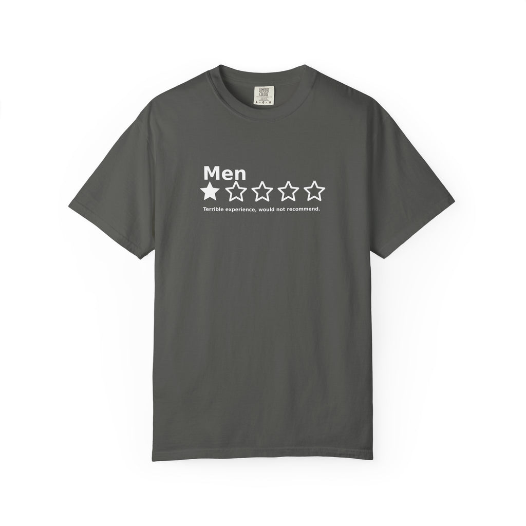 Men – 1 Star Review Funny Graphic Tee | Comfort Colors 1717