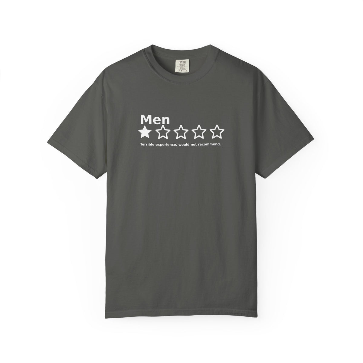 Men – 1 Star Review Funny Graphic Tee | Comfort Colors 1717