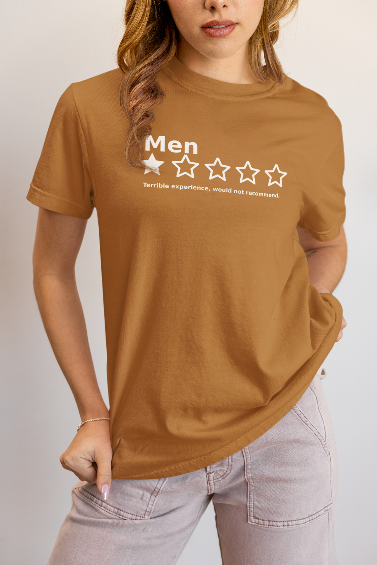 Men – 1 Star Review Funny Graphic Tee | Comfort Colors 1717