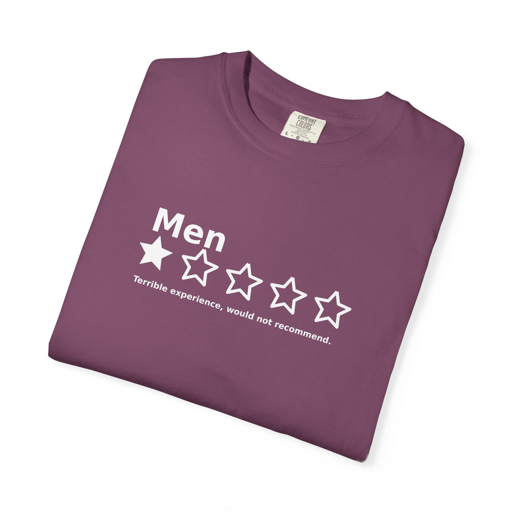 Men – 1 Star Review Funny Graphic Tee | Comfort Colors 1717