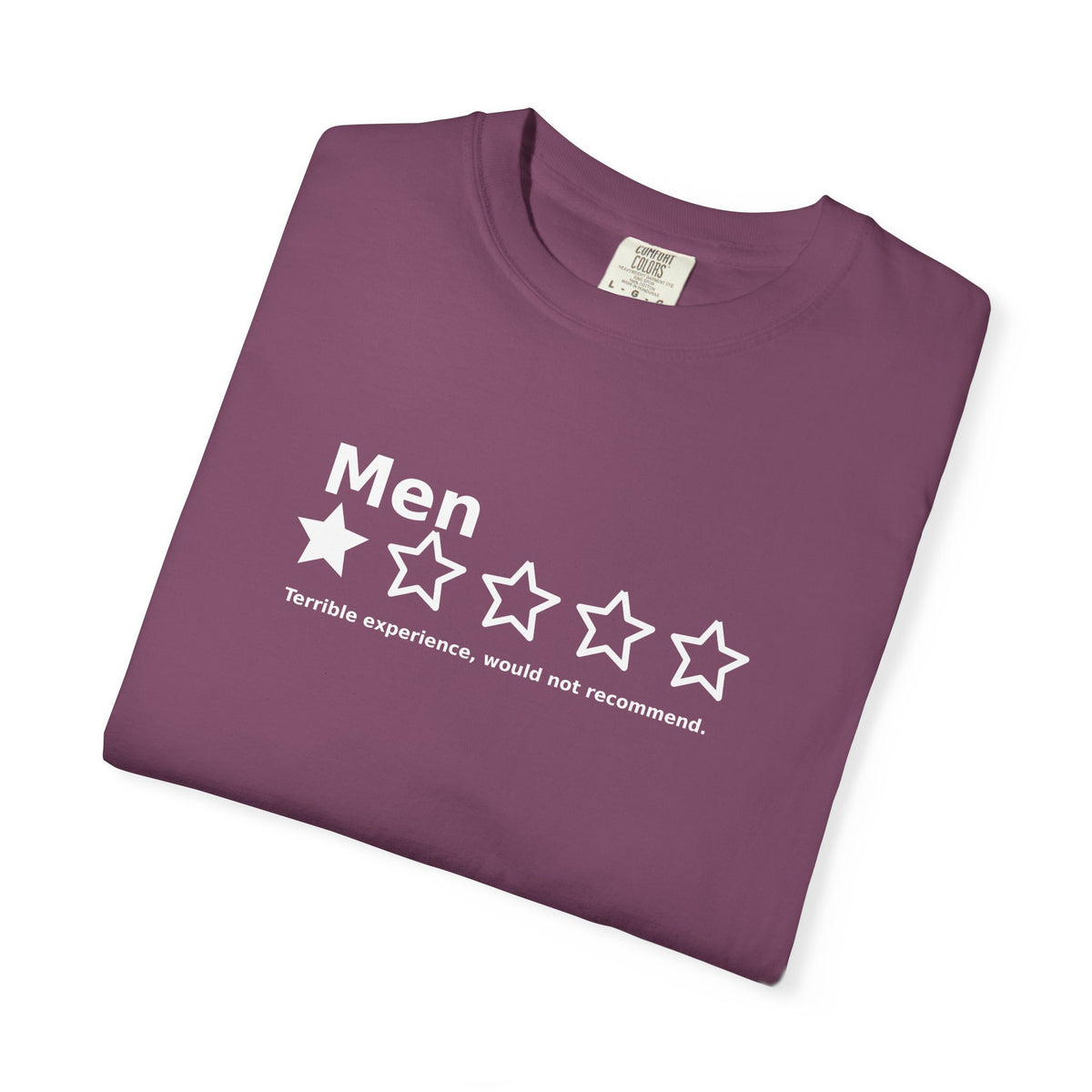 Men – 1 Star Review Funny Graphic Tee | Comfort Colors 1717