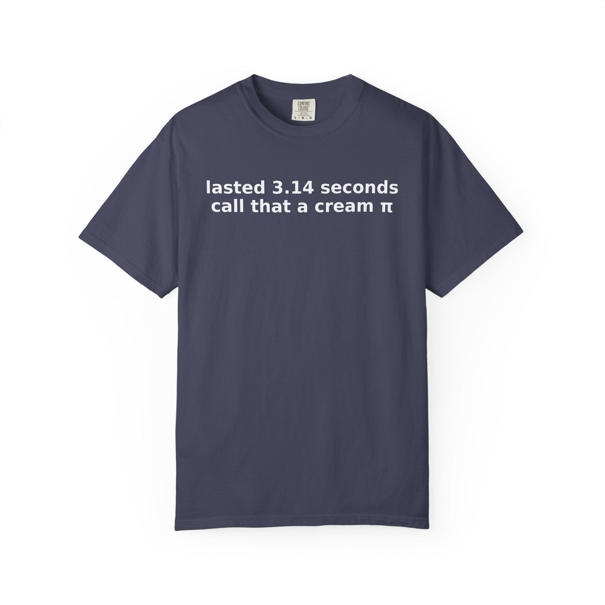 Lasted 3.14 Seconds Funny Graphic Tee – Comfort Colors Adult Humor Shirt
