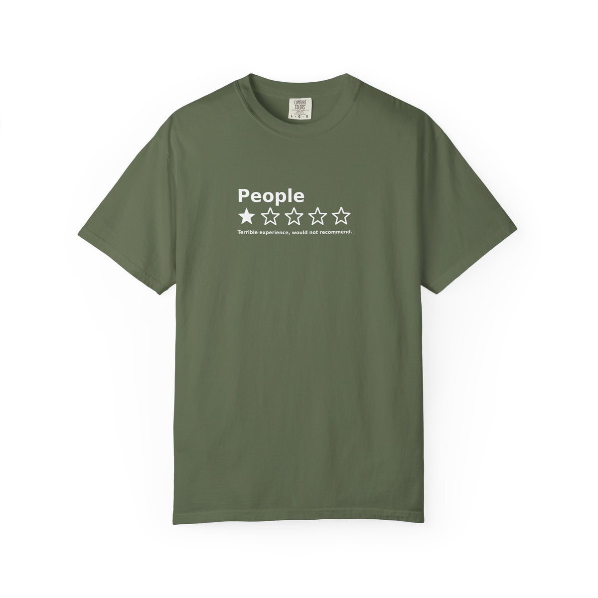 People – 1 Star Review Funny Graphic Tee | Comfort Colors 1717