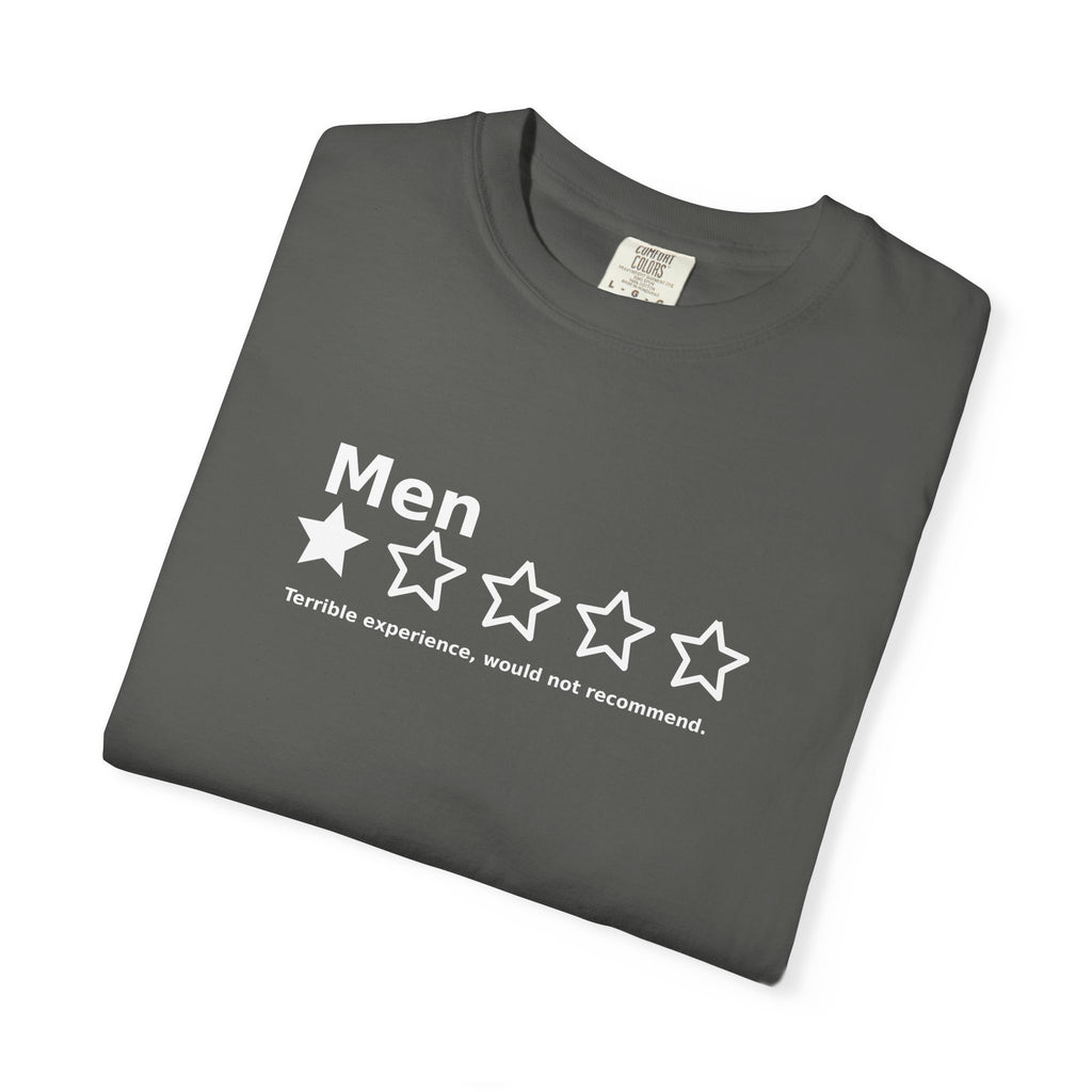 Men – 1 Star Review Funny Graphic Tee | Comfort Colors 1717
