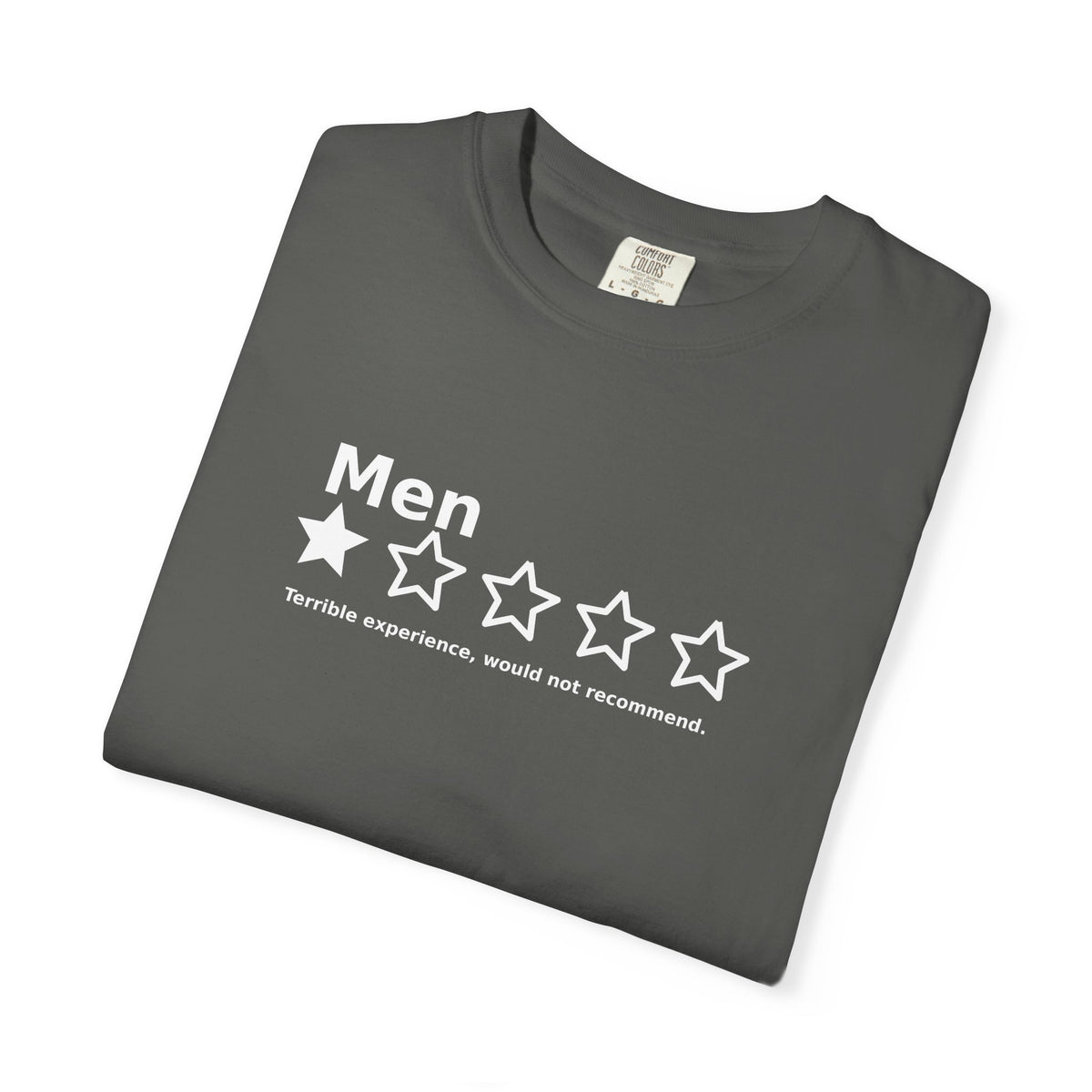 Men – 1 Star Review Funny Graphic Tee | Comfort Colors 1717